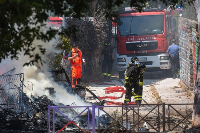 45 مصاباً إثر انفجار ضخم بمحطة وقود في روما